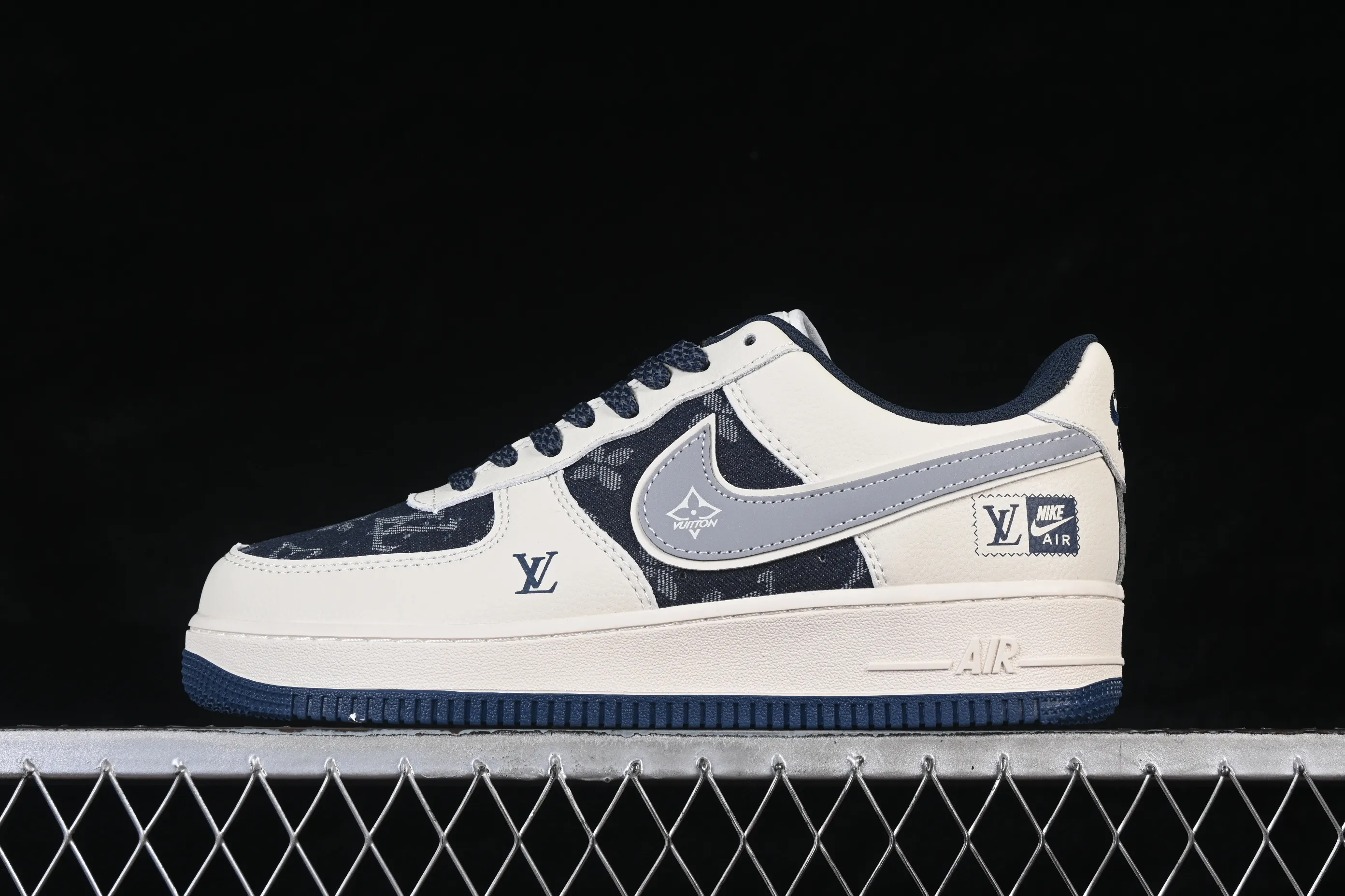 All categories Nk Air Force 1 Air Force series Nk Air Force 1 Low Air Force low-top Nike Air Force 1'07 Low LV joint beige denim Air Force 1 low-top casual sneakers XY2025-006